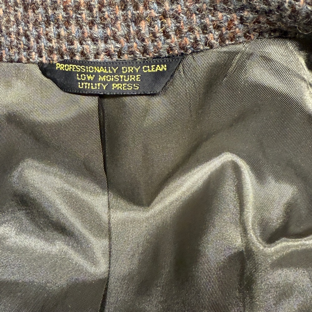 Vintage Harris Tweed Men’s 40R Brown Scottish Wool Blazer Sport Coat USA - Picture 7 of 8